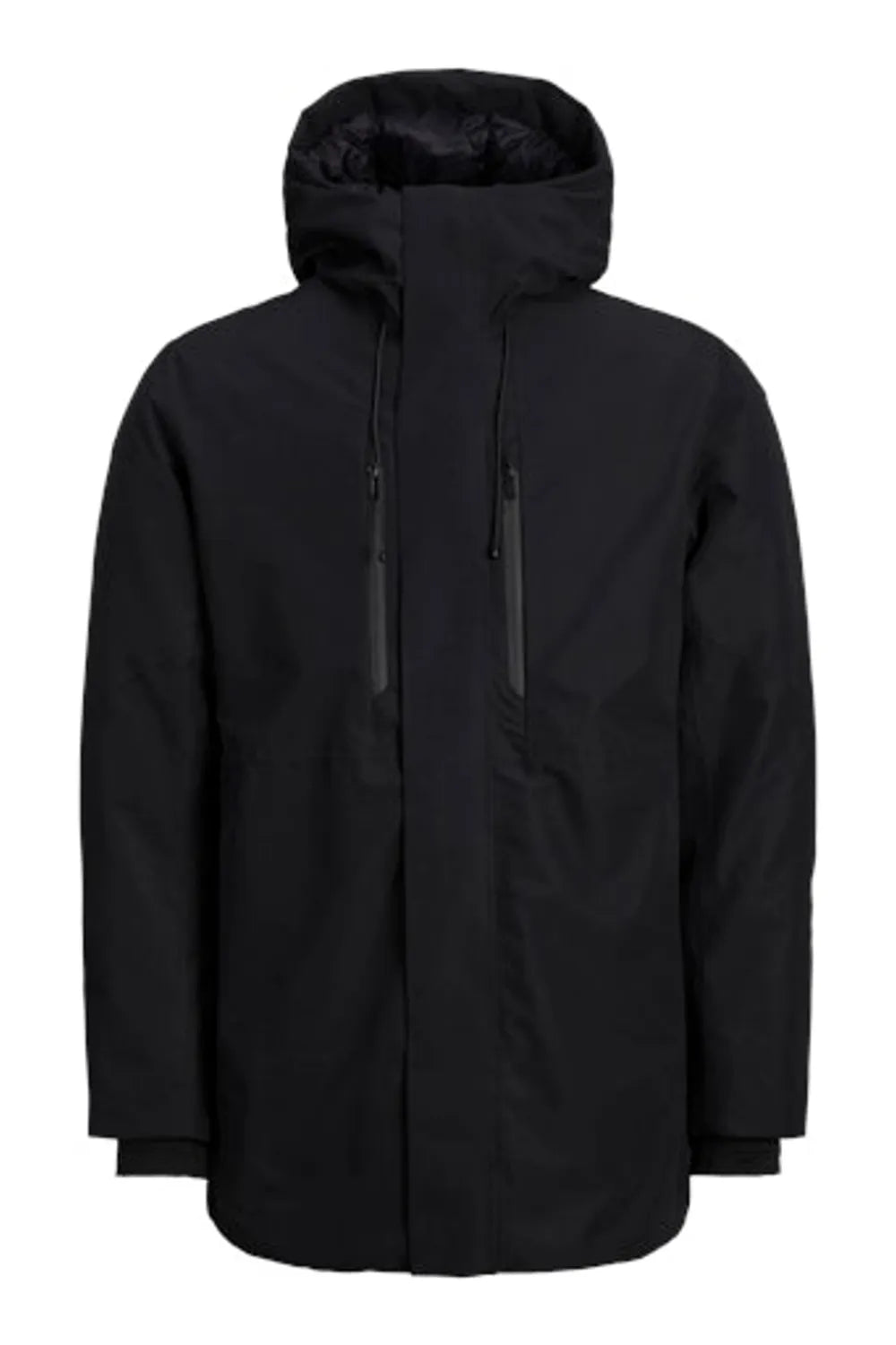 JACK JONES Erkek Siyah Kapüşonlu Mont 12264839