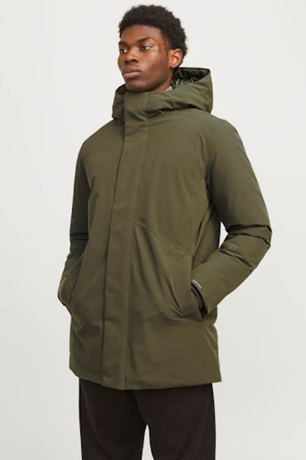 JACK JONES Erkek Haki Parka 12258403