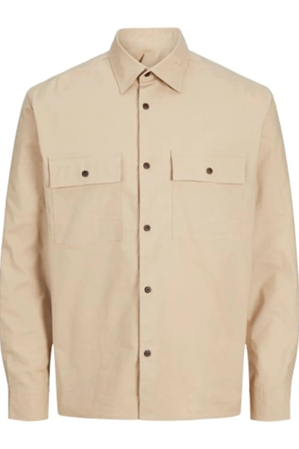 JACK JONES Erkek Krem Oversized Oxford Gömlek 12268952