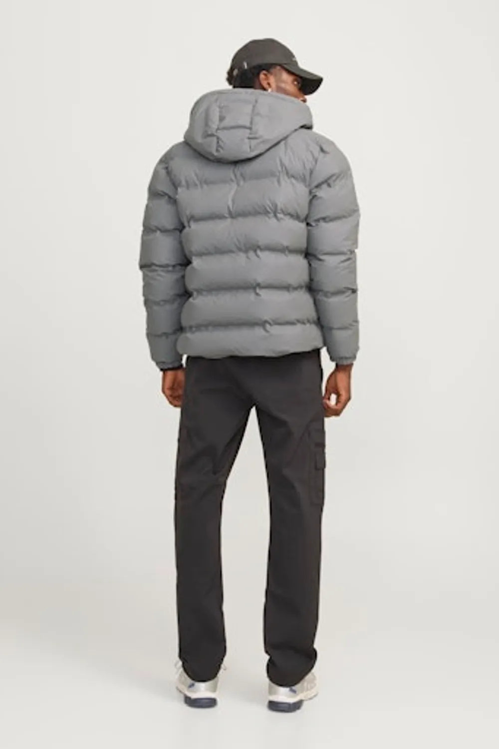 JACK JONES Erkek Gri Püsküllü Puffer 12239020