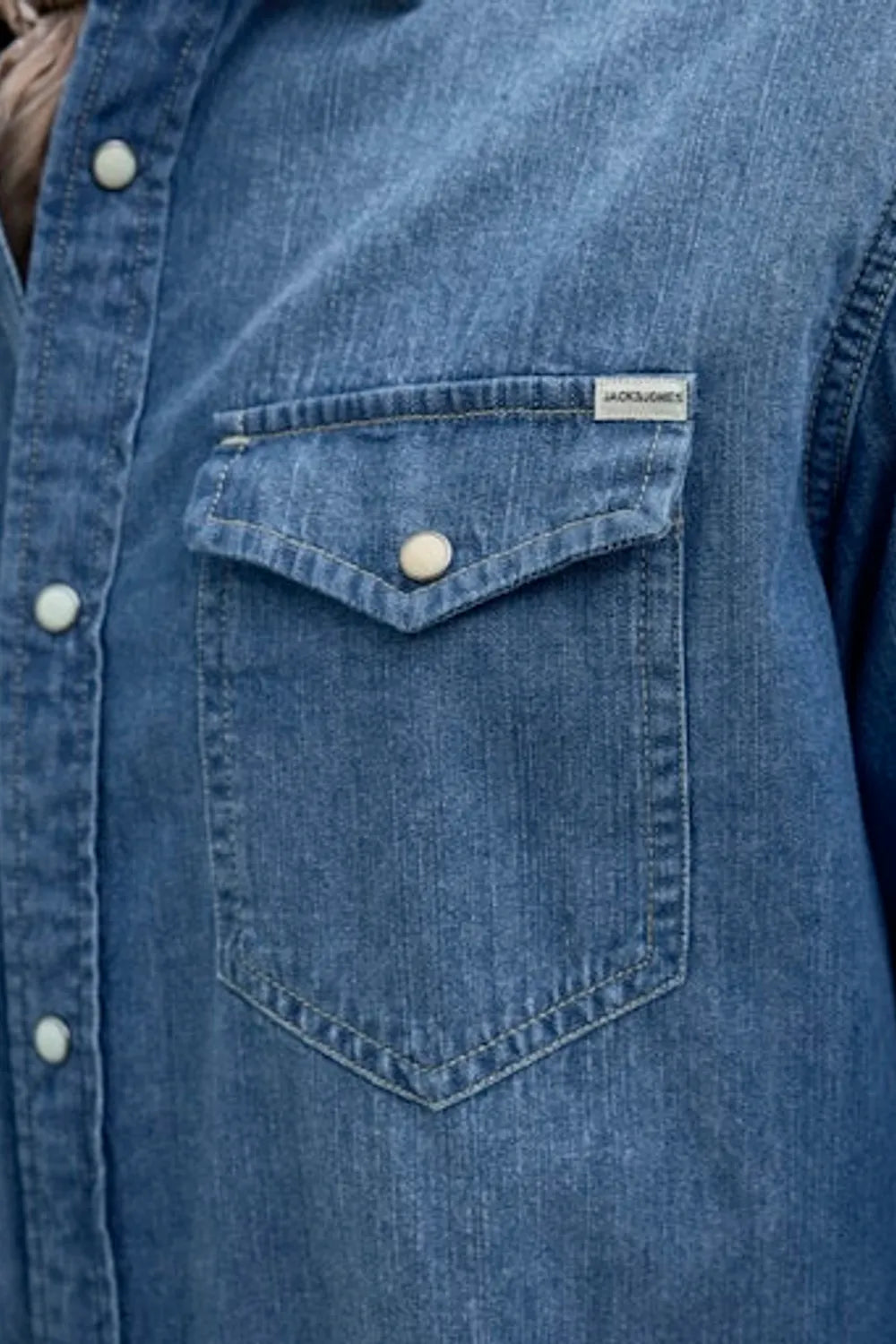 JACK JONES Erkek Mavi Uzun Kollu Tişört 12138115