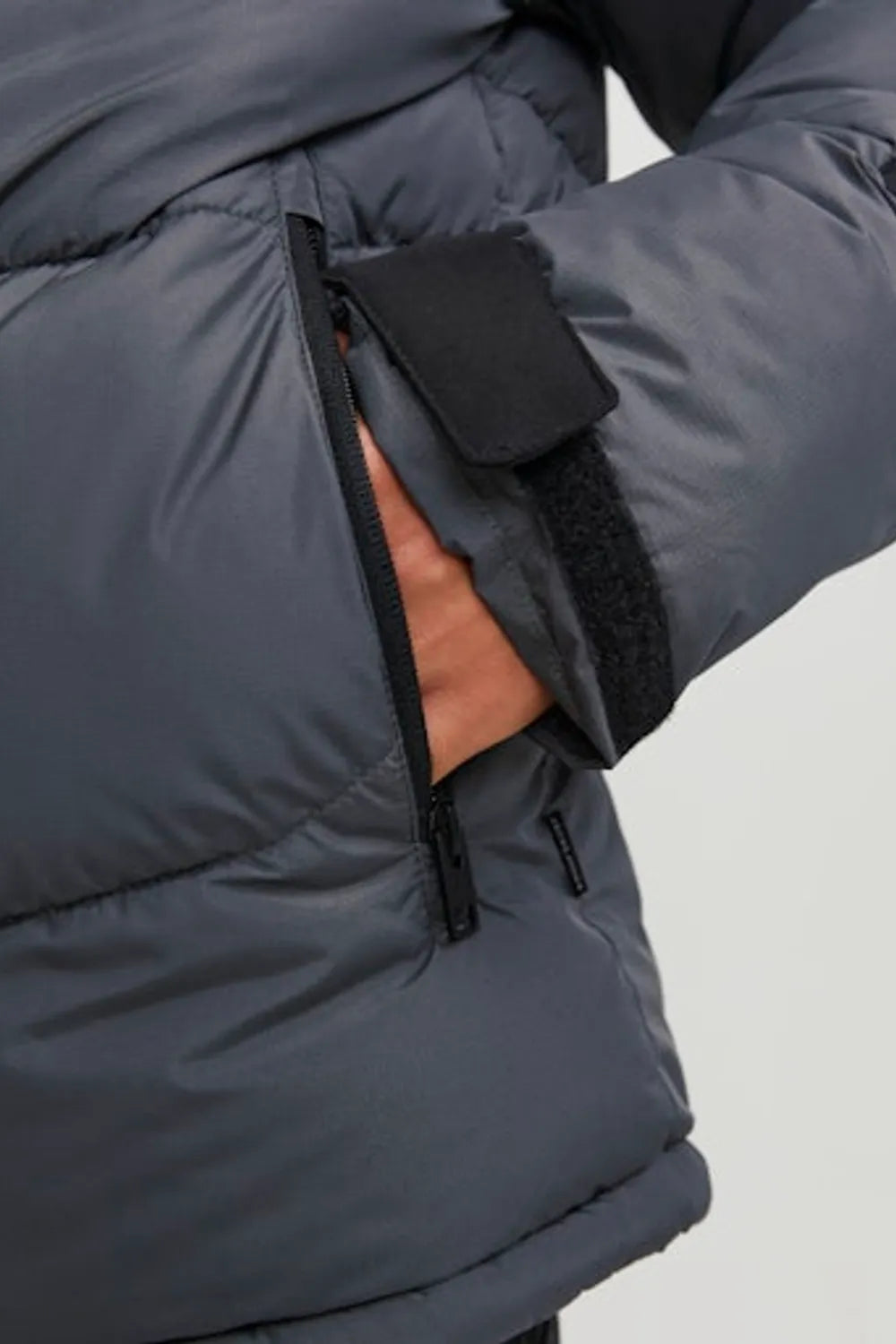 Jack Jones Erkek  Şişme Puffer Gri Mont  12239001G