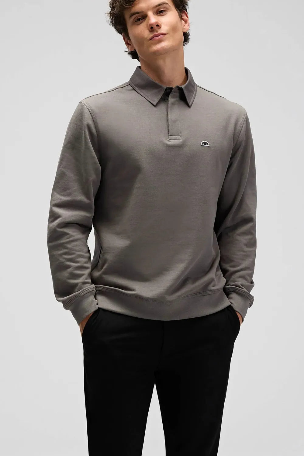Ellesse Erkek Antrasit Polo Sweatshirt EM607-ANT