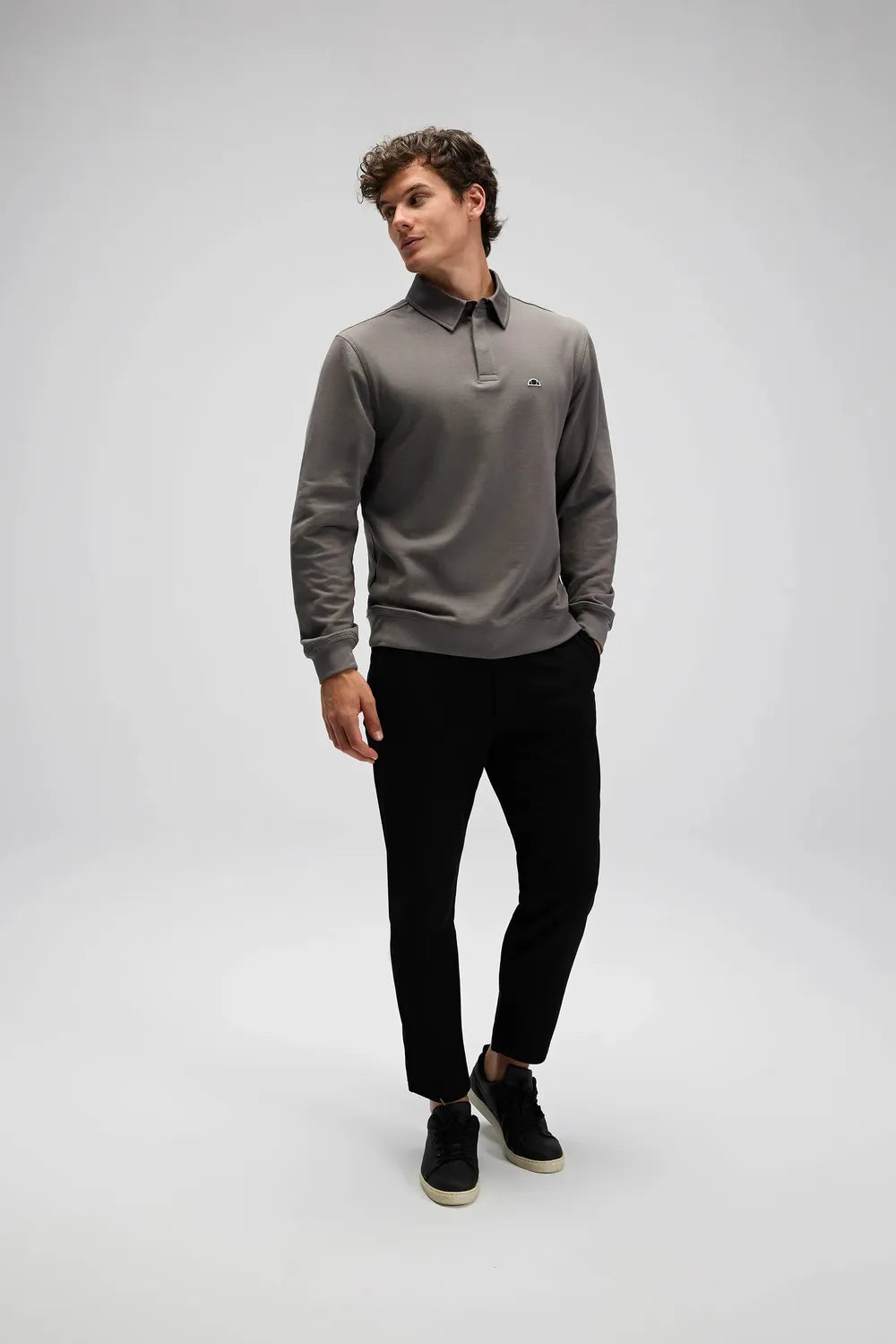 Ellesse Erkek Antrasit Polo Sweatshirt EM607-ANT