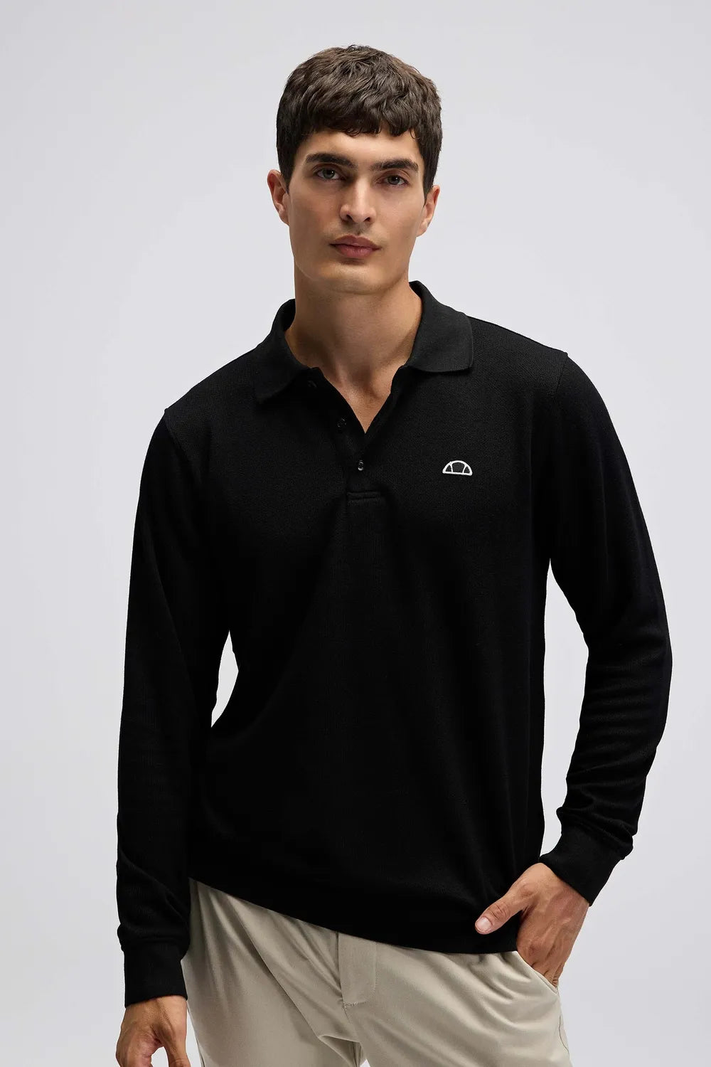 Ellesse Erkek Siyah Polo Sweatshirt EM633-BK