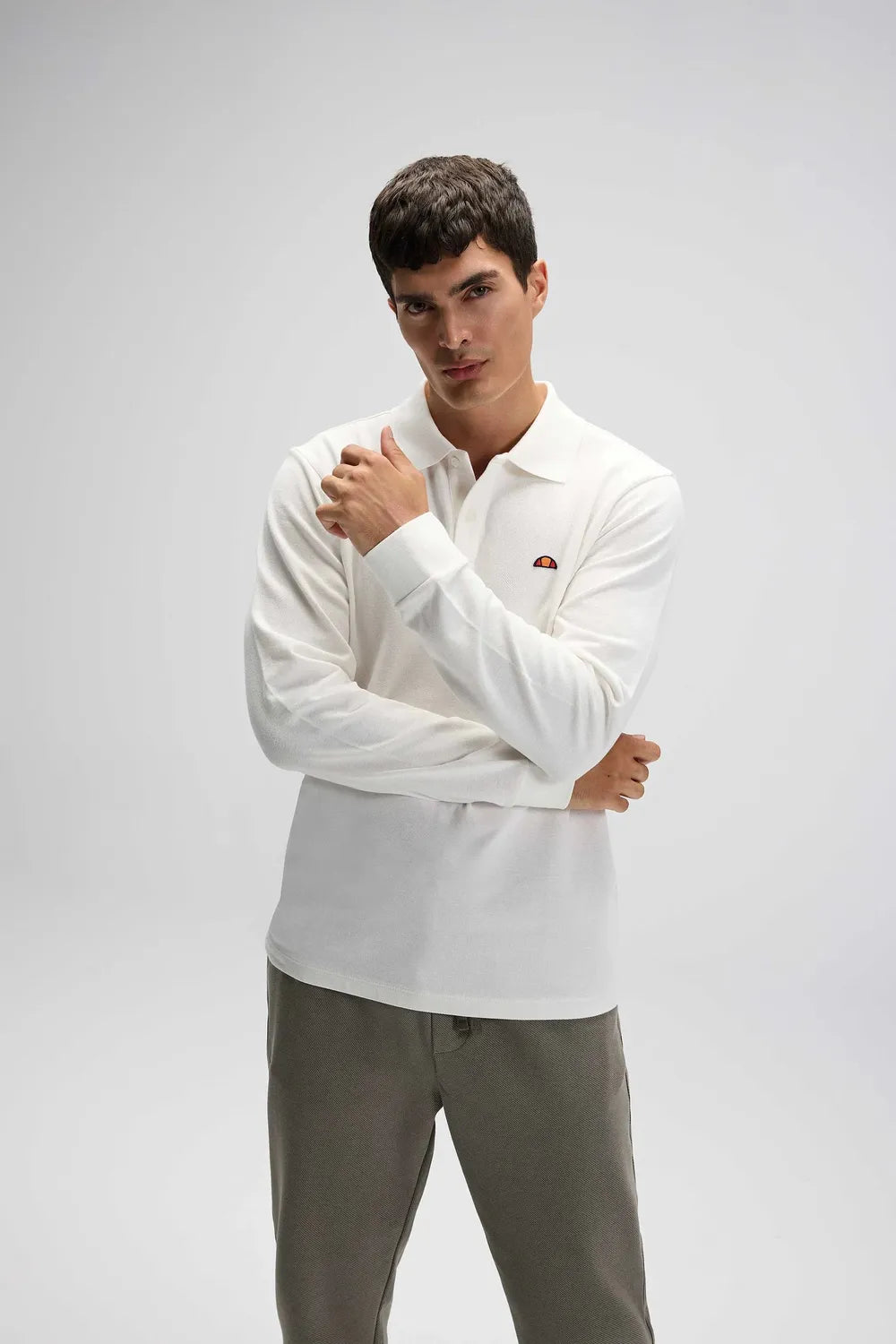 Ellesse Erkek Beyaz Polo Sweatshirt EM582-OF