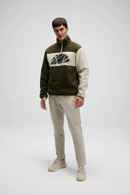 Ellesse Erkek Haki Yarım Fermuarlı Sweat EM519-KH
