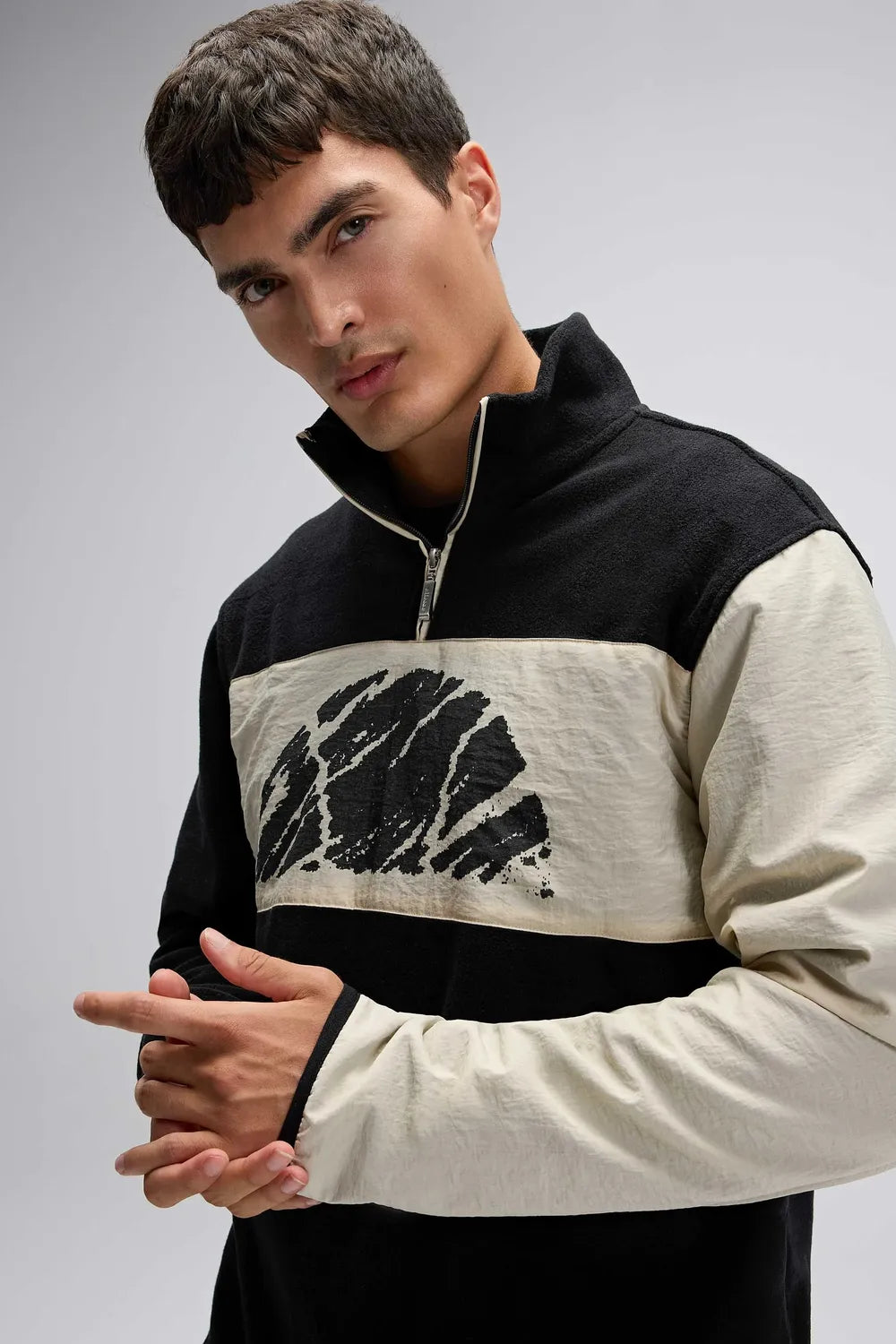 Ellesse Erkek Siyah Yarım Fermuarlı Sweat EM519-BK