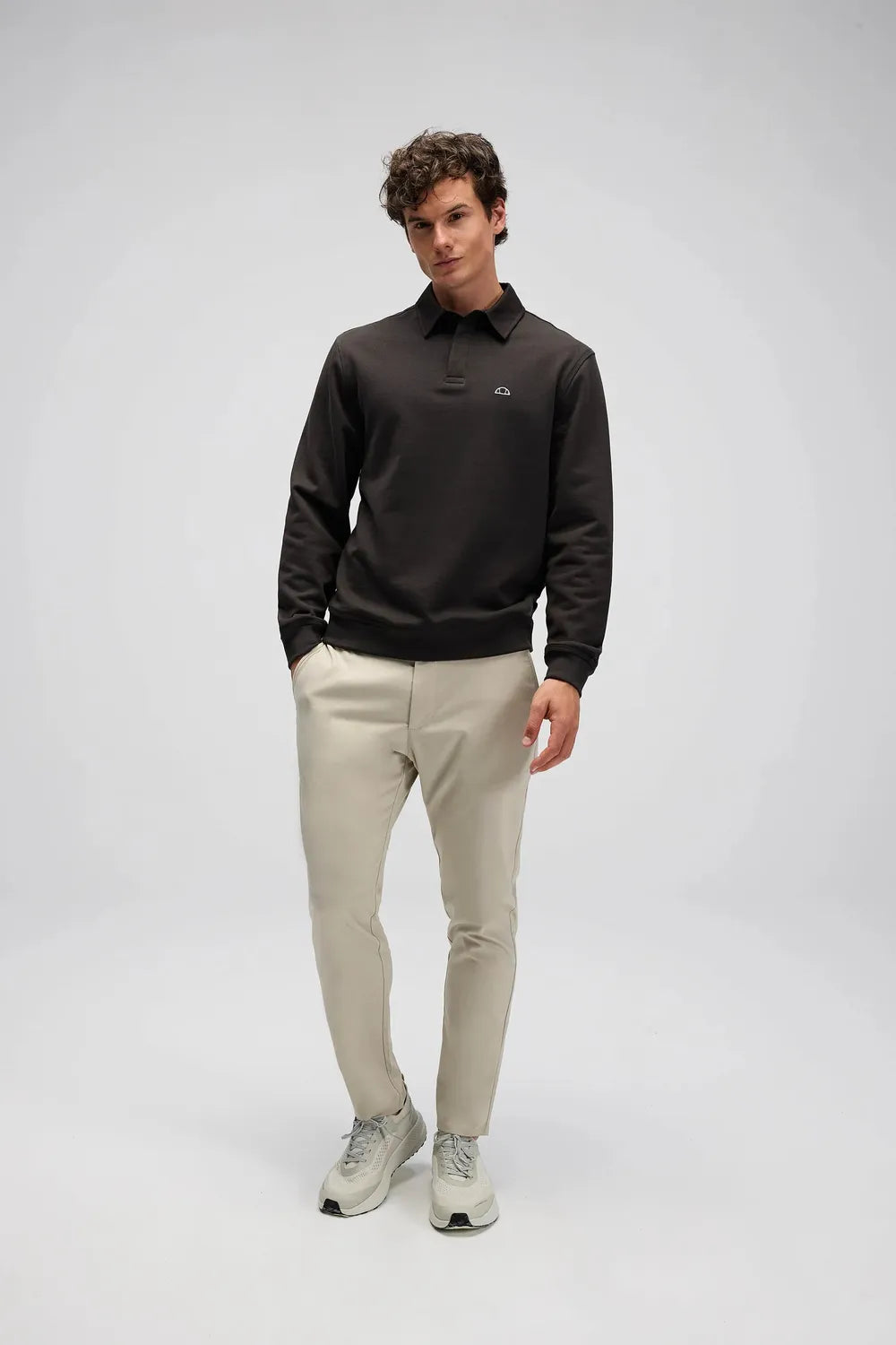 Ellesse Erkek Haki Polo Sweatshirt EM607-KH