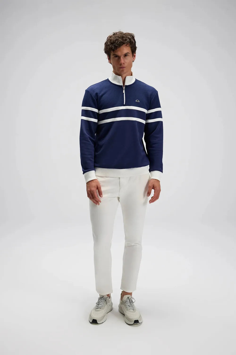 Ellesse Erkek Lacivert Yarım Fermuarlı Sweat EM619-NV