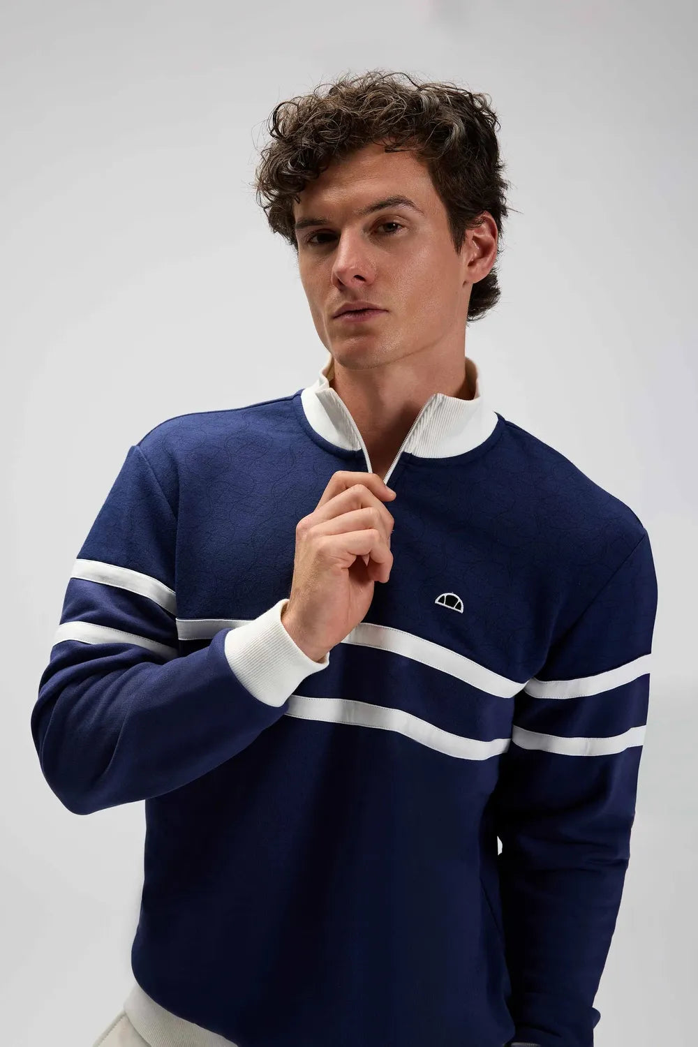 Ellesse Erkek Lacivert Yarım Fermuarlı Sweat EM619-NV