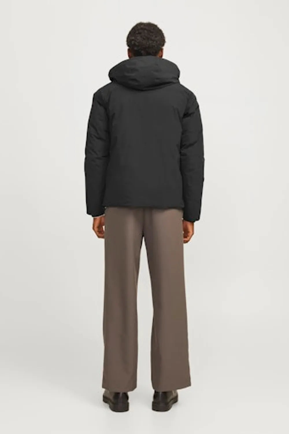 Jack Jones Erkek  Su Geçirmez Softshell Kapüşonlu Siyah  Mont 12259457S
