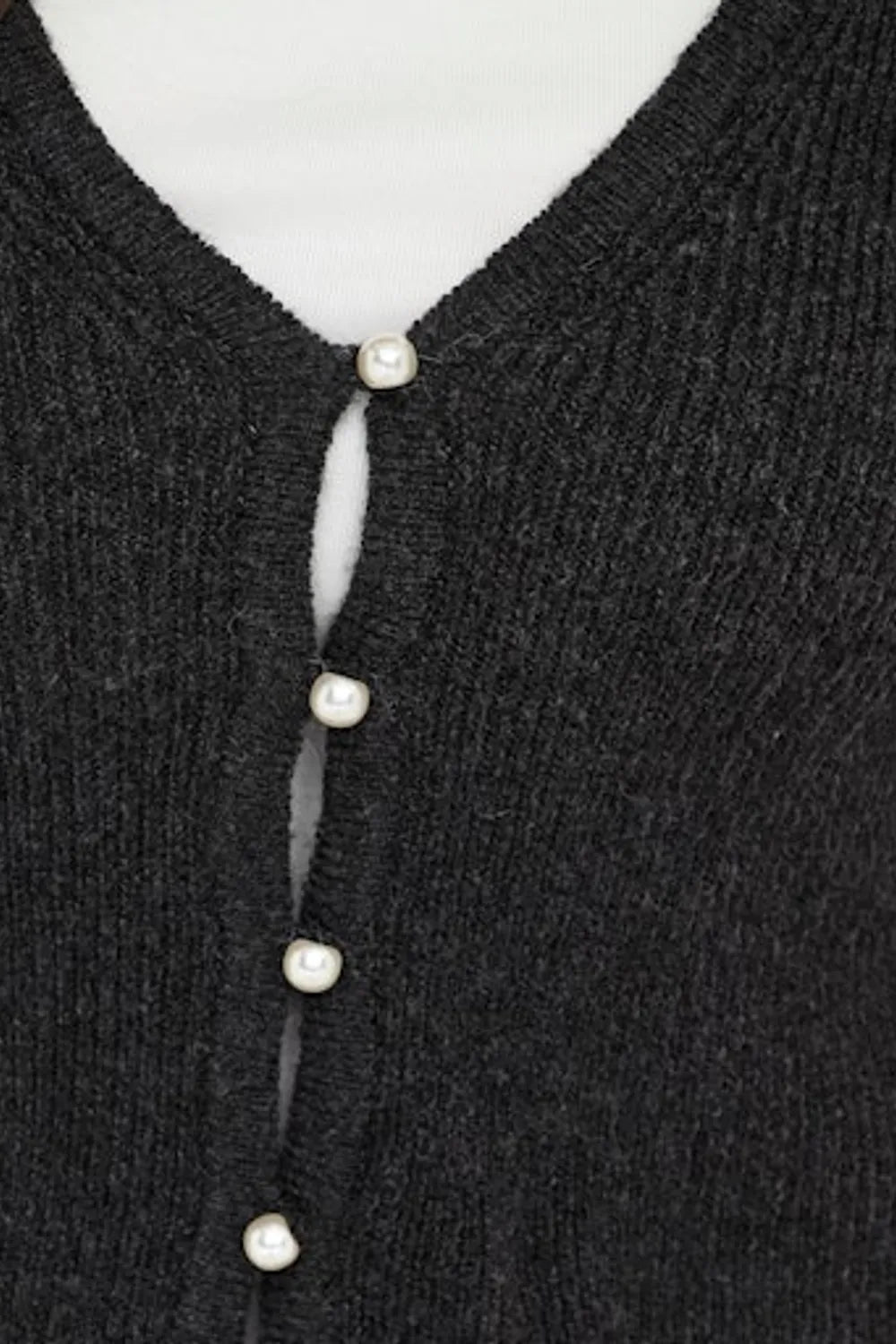 ONLY Kadın Koyu Gri Melanj Kazak 15349137