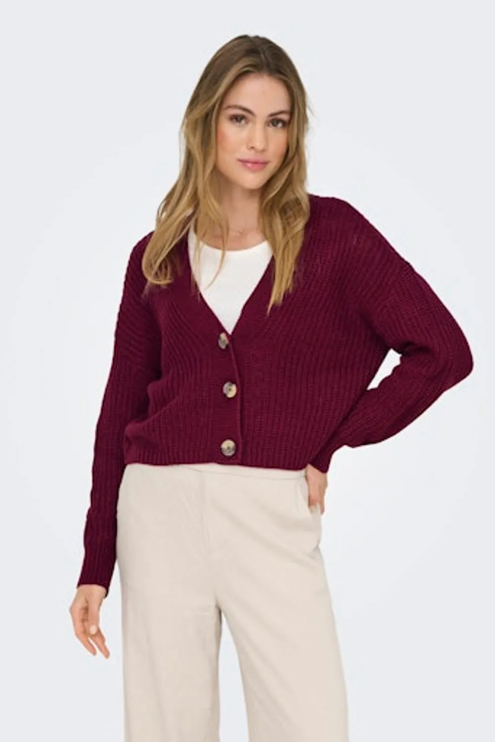 ONLY Kadın Bordo Hırka 15211521