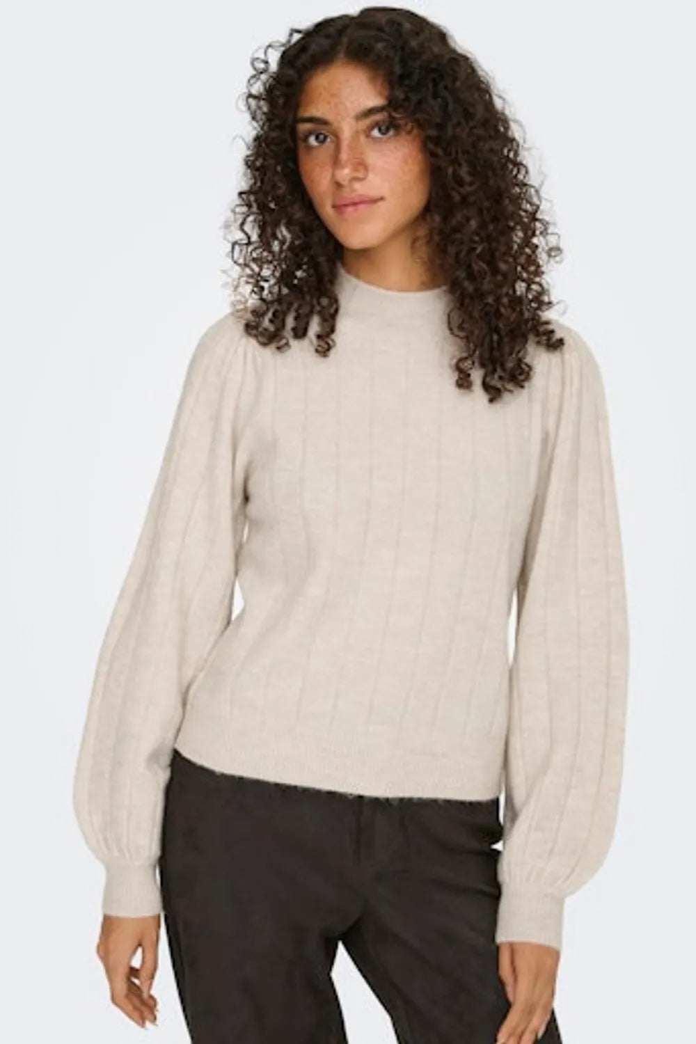 ONLY Kadın Açık Gri Bej Kazak 15343012