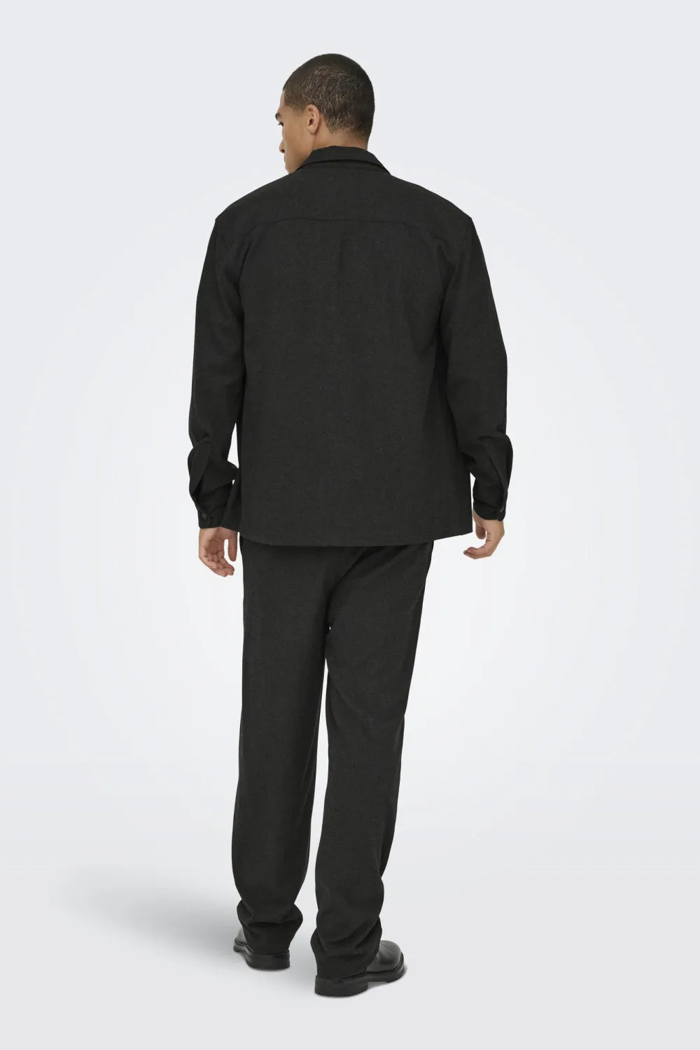 ONLY SONS Erkek Koyu Gri Melanj Overshirt 22035991