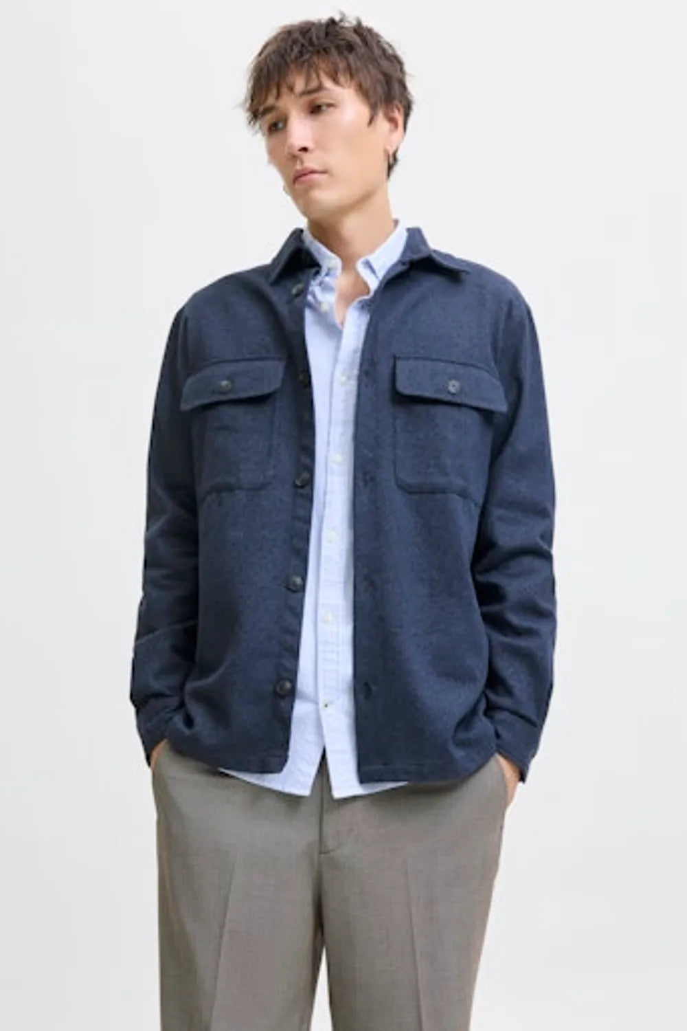 Jack & Jones Erkek Koyu Lacivert Gömlek 12286840