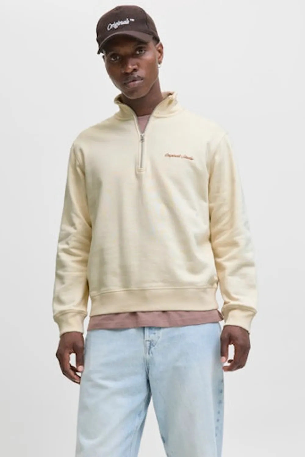 Jack Jones Erkek Bej Sweat 12282902