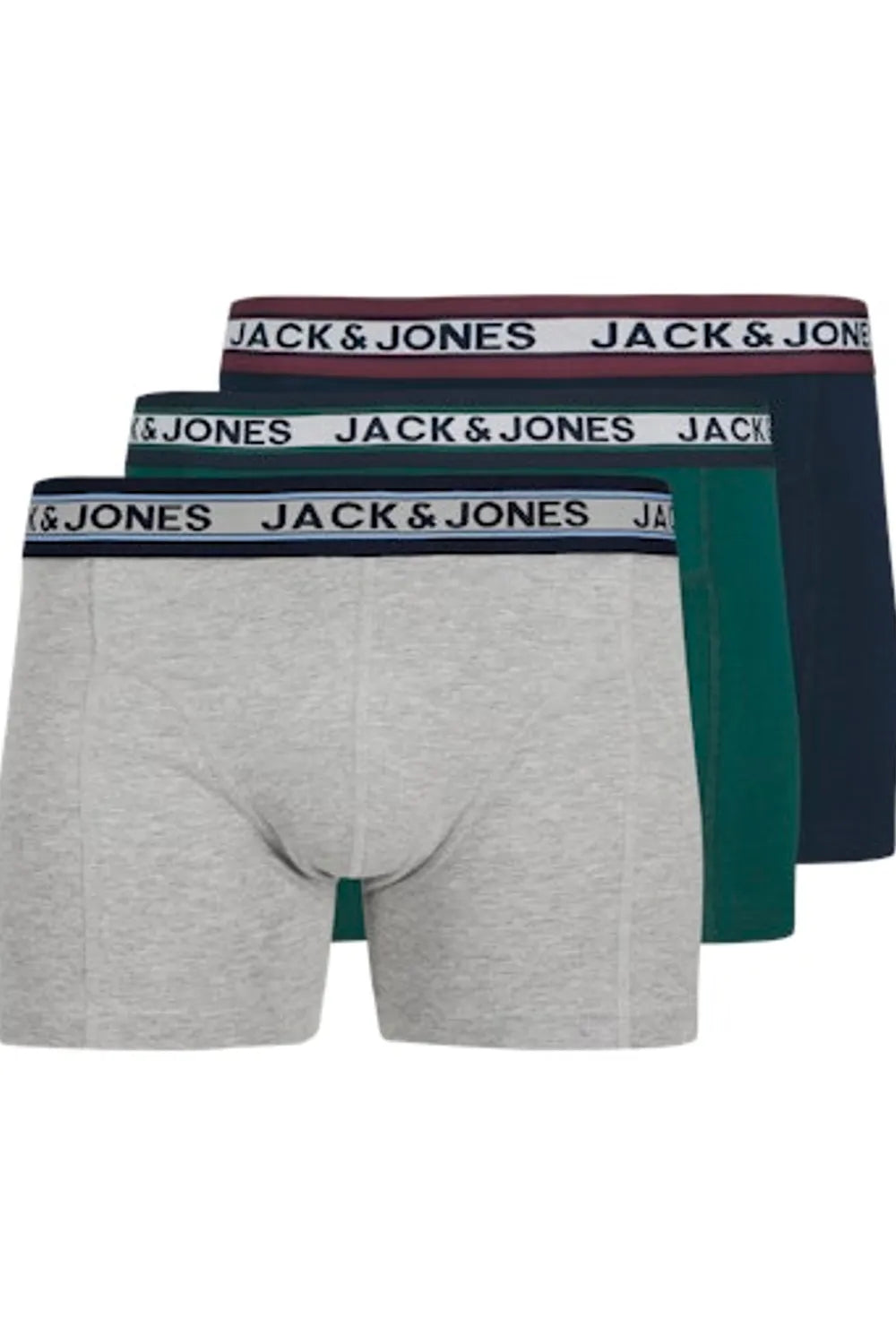Erkek 3 lü Ambalajlı Pamuklu Boxer 12270759 - Jack & Jones - KARIŞIK - M