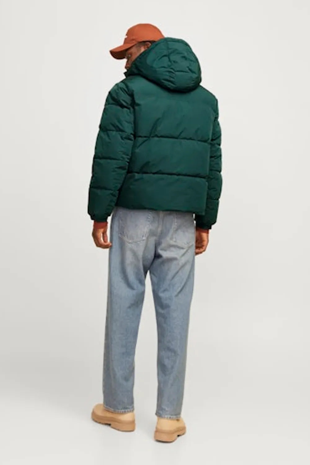 Jack Jones Erkek Essentials Jjebradley Comfort Fit Kapüşonlu Yeşil  Mont  12256974Y