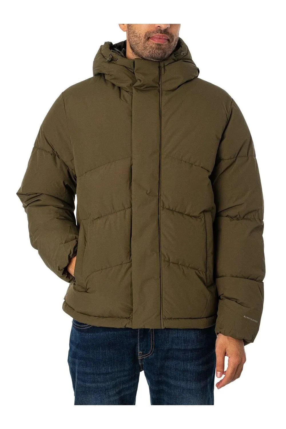 Jack Jones Erkek Jjworld Yeşil Puffer Mont 12259850Y