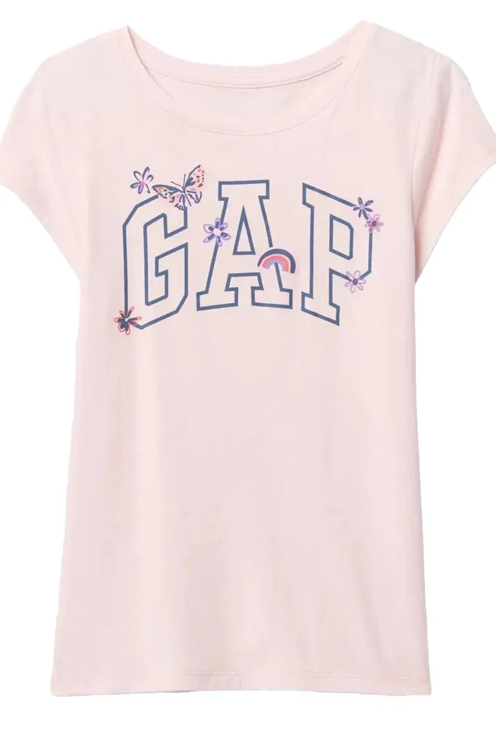 GAP V-Hs Ss Logo Tee Pudra Kız Çocuk T-Shirt 721891001