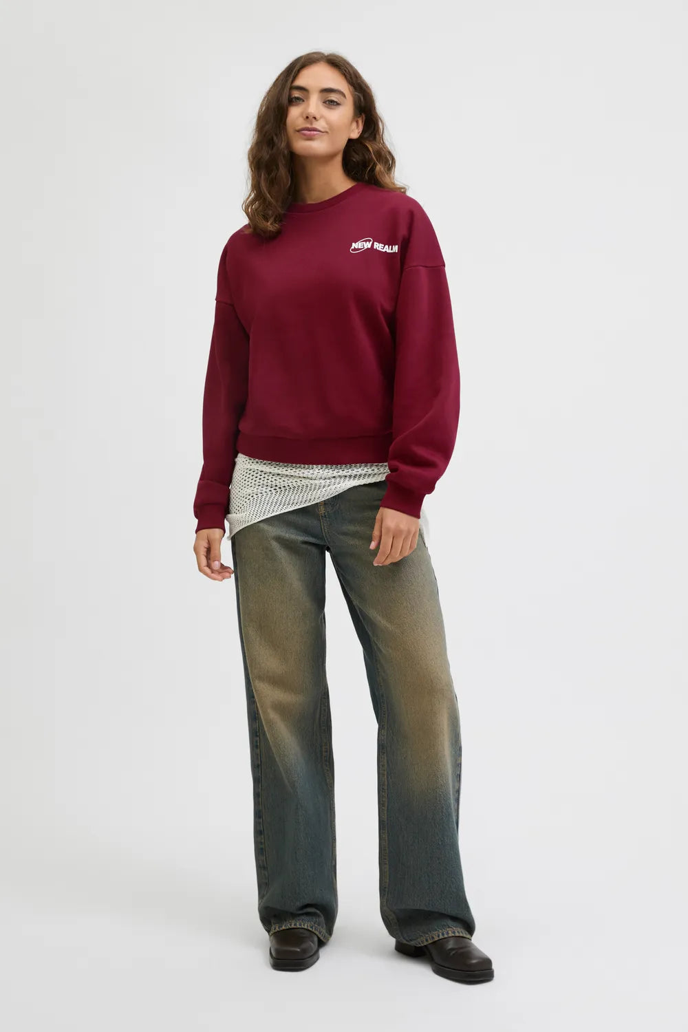 JJXX Kadın Bordo Sweat 12281231