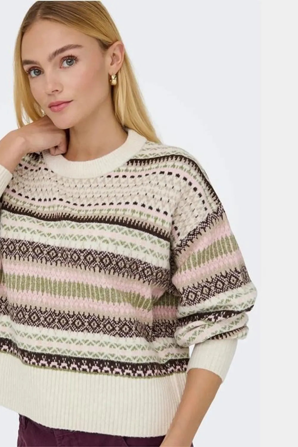 ONLY Kadın Açık Taş Kazak 15285832