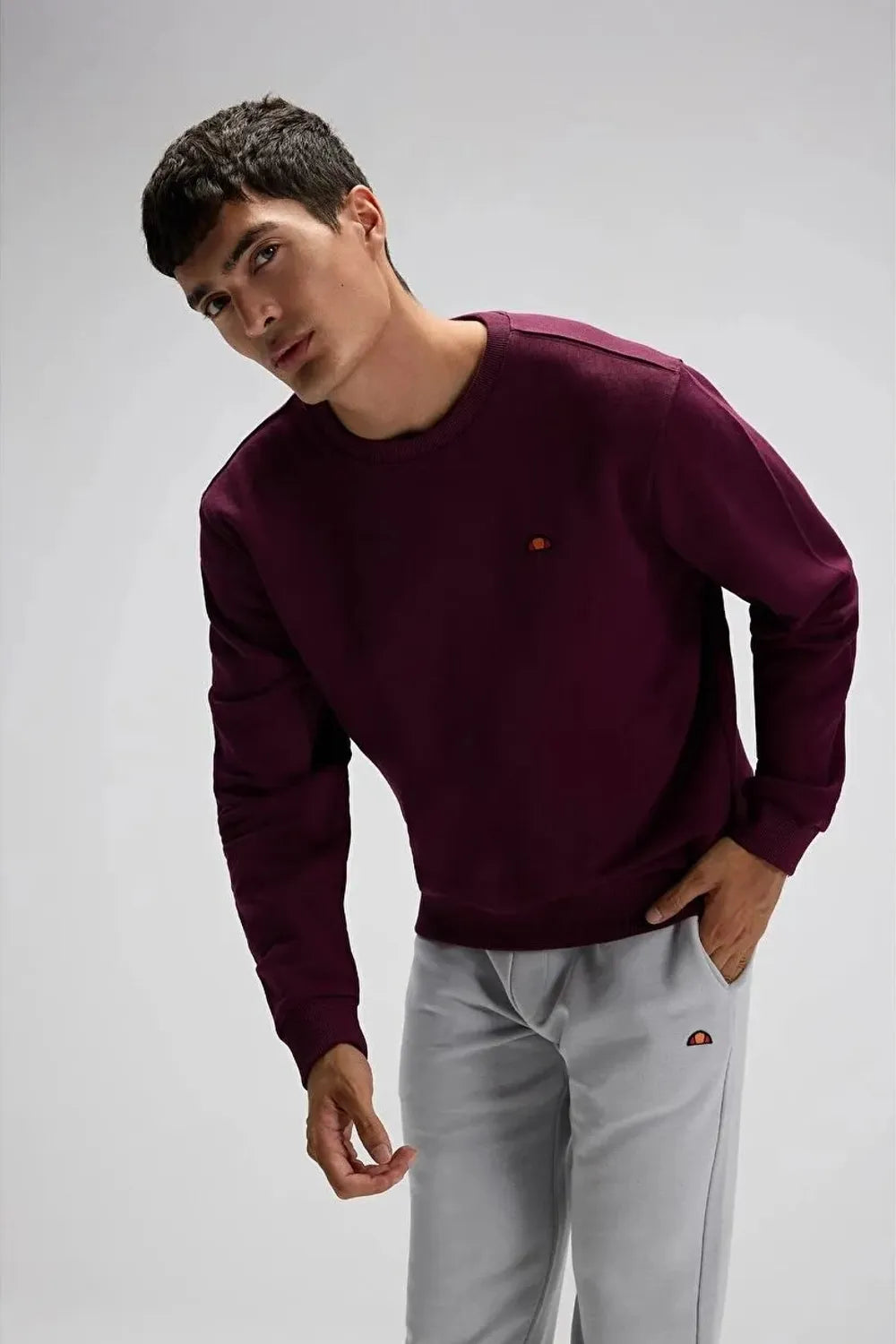 Ellesse Erkek Şarap Kırmızısı Sweatshirt EM579-BRD