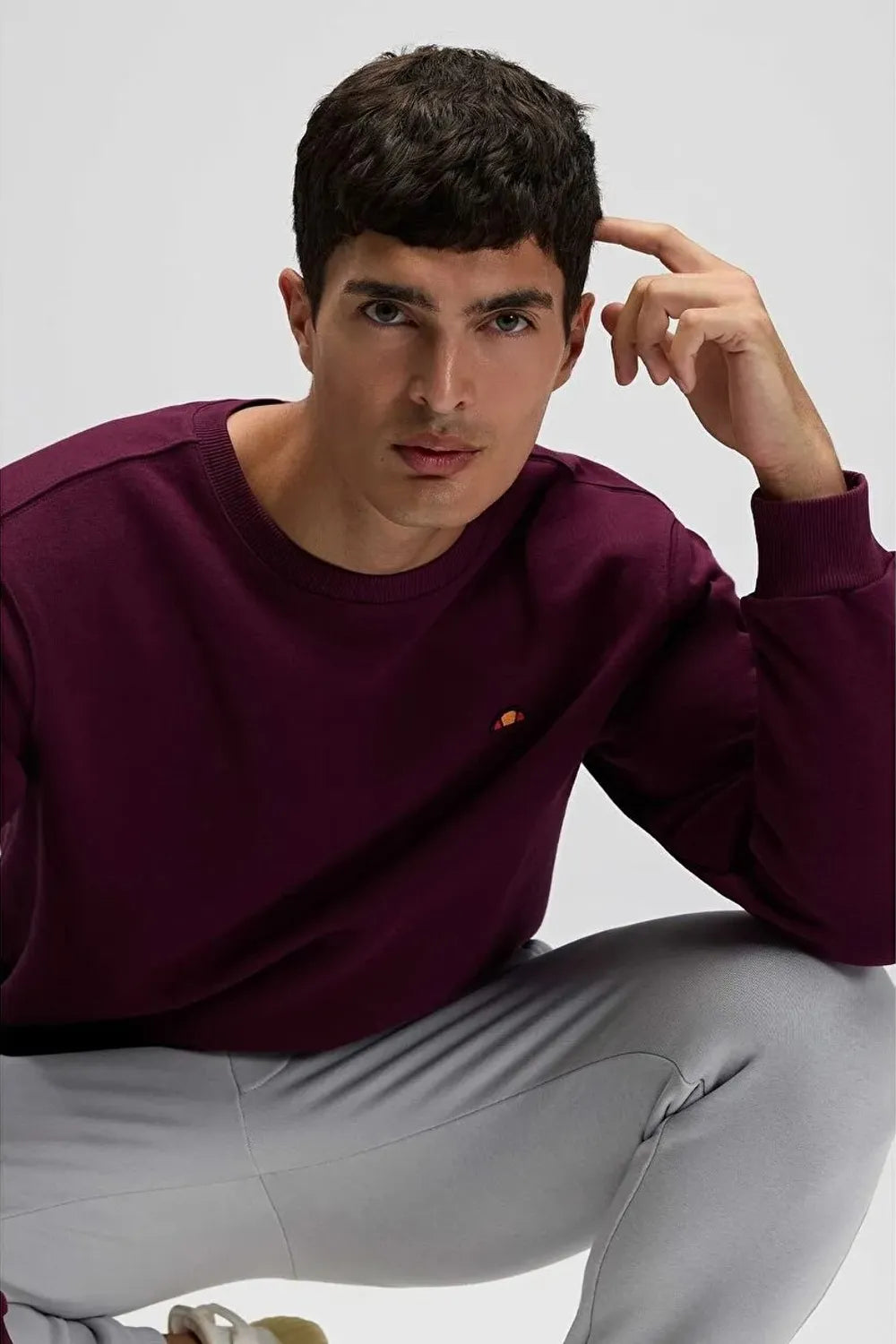 Ellesse Erkek Şarap Kırmızısı Sweatshirt EM579-BRD