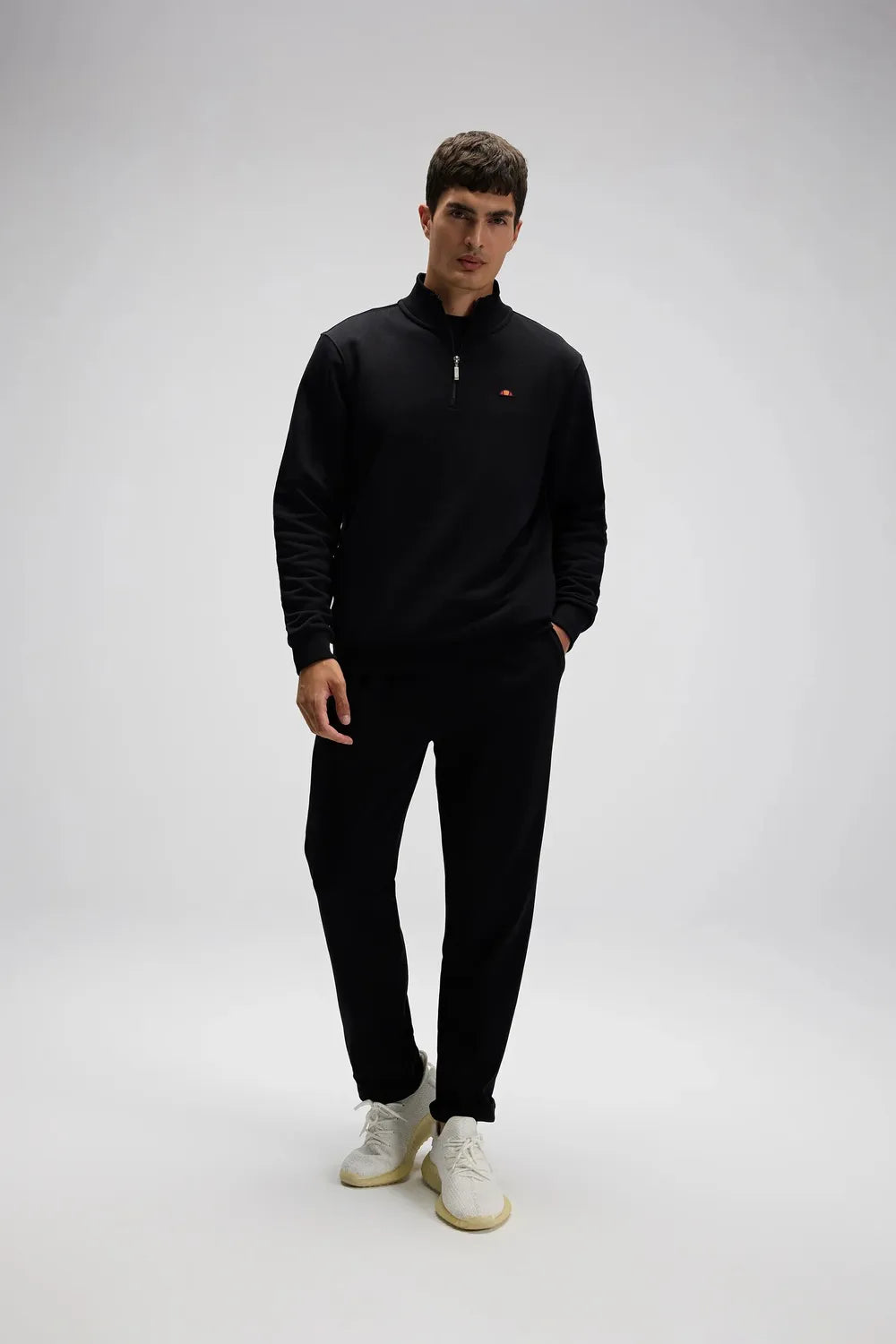 Ellesse Erkek Siyah Yarım Fermuarlı Sweat EM580-BK