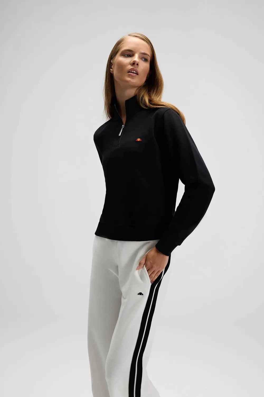 Ellesse Kadın Siyah Yarım Fermuarlı Sweat EF557-BK