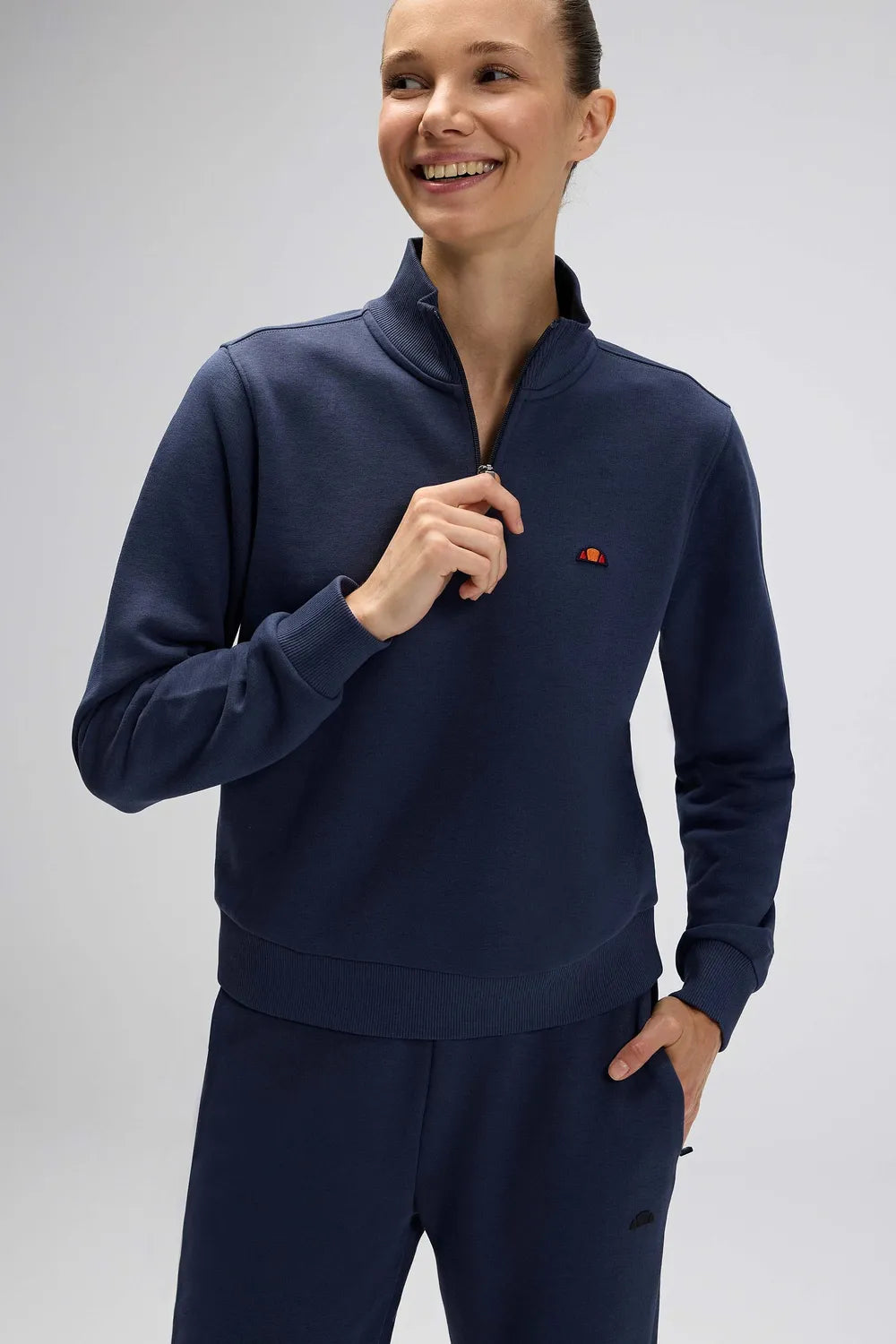 Ellesse Kadın Lacivert Yarım Fermuarlı Sweat EF557-NV