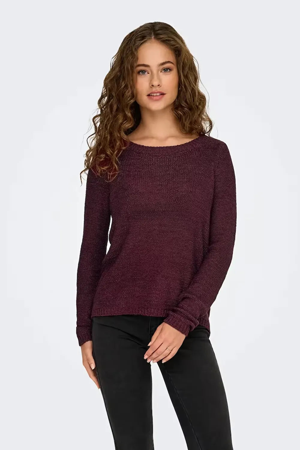 ONLY Kadın Bordo Kazak 15113356