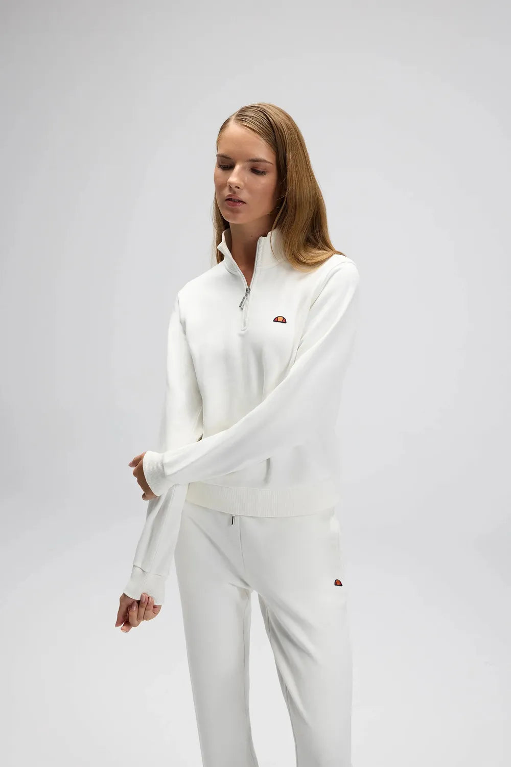 Ellesse Kadın Beyaz Yarım Fermuarlı Sweat EF557-OF