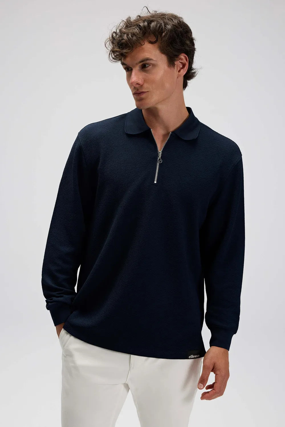 Ellesse Erkek Lacivert Polo Sweatshirt EM601-NV