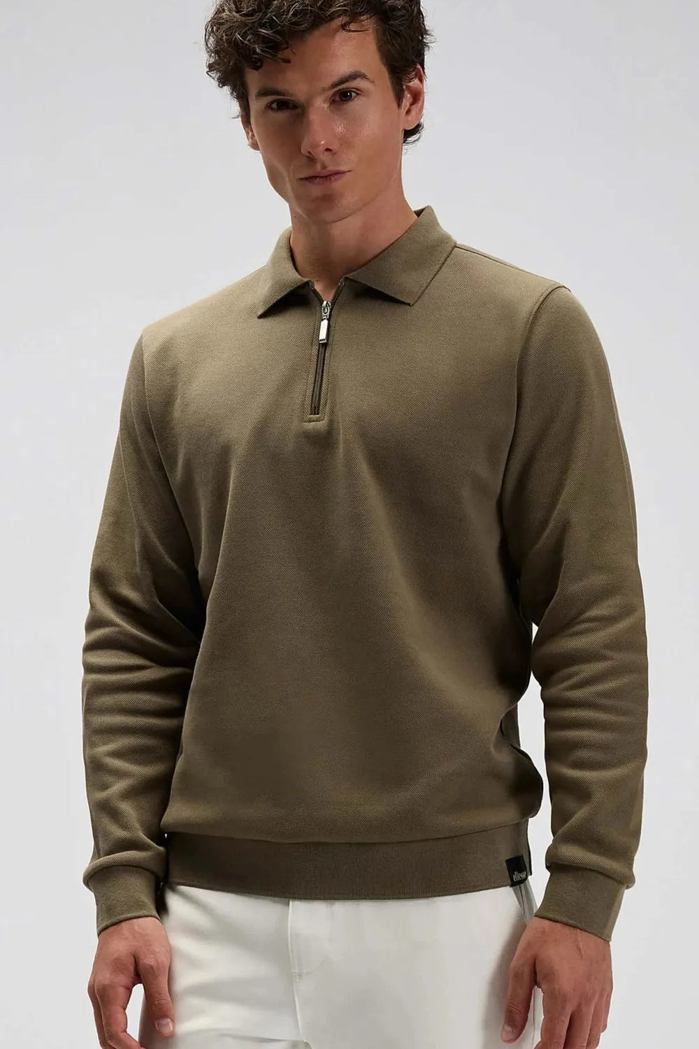 Ellesse Erkek Haki Polo Sweatshirt EM602-KH