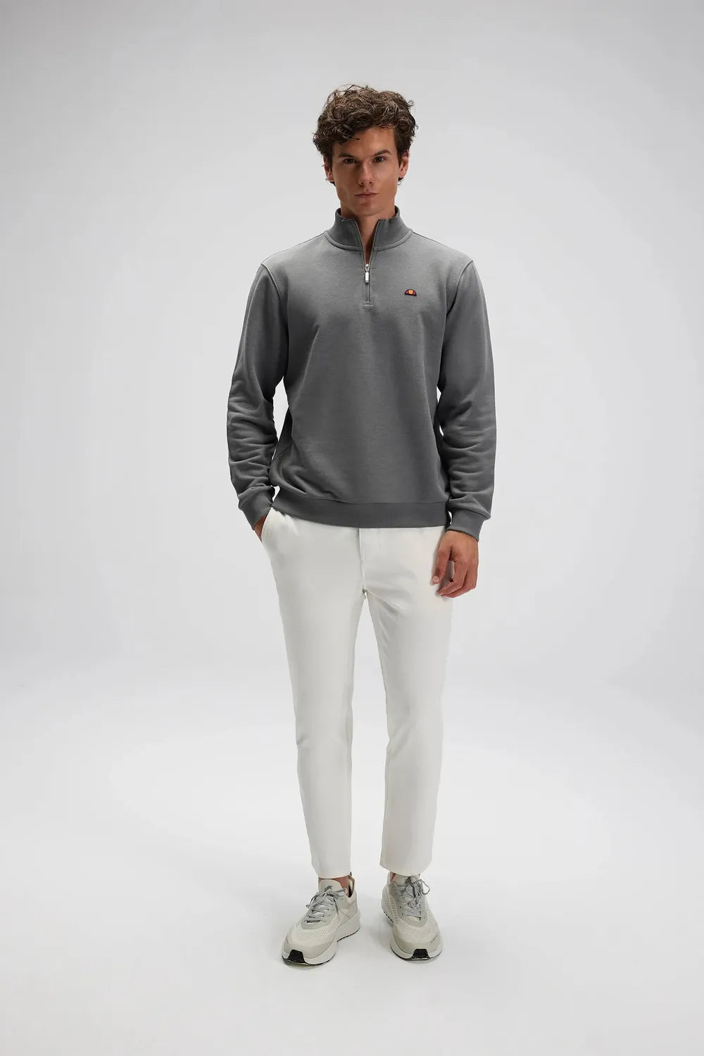 Ellesse Erkek Antrasit Yarım Fermuarlı Sweat EM580-ANT