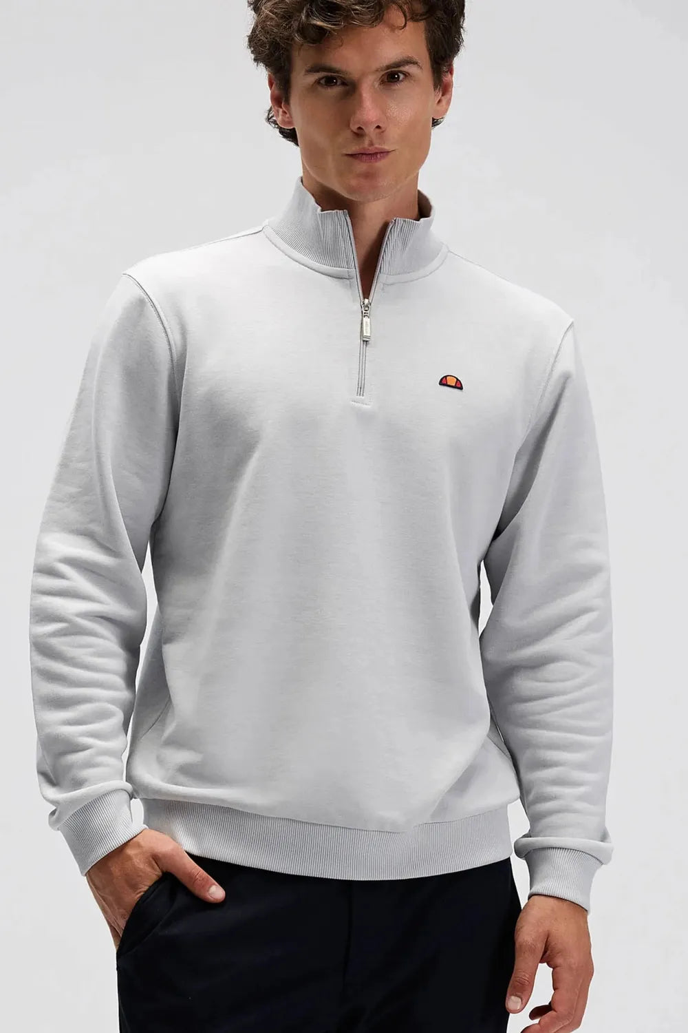 Ellesse Erkek Gri Yarım Fermuarlı Sweat EM580-GI