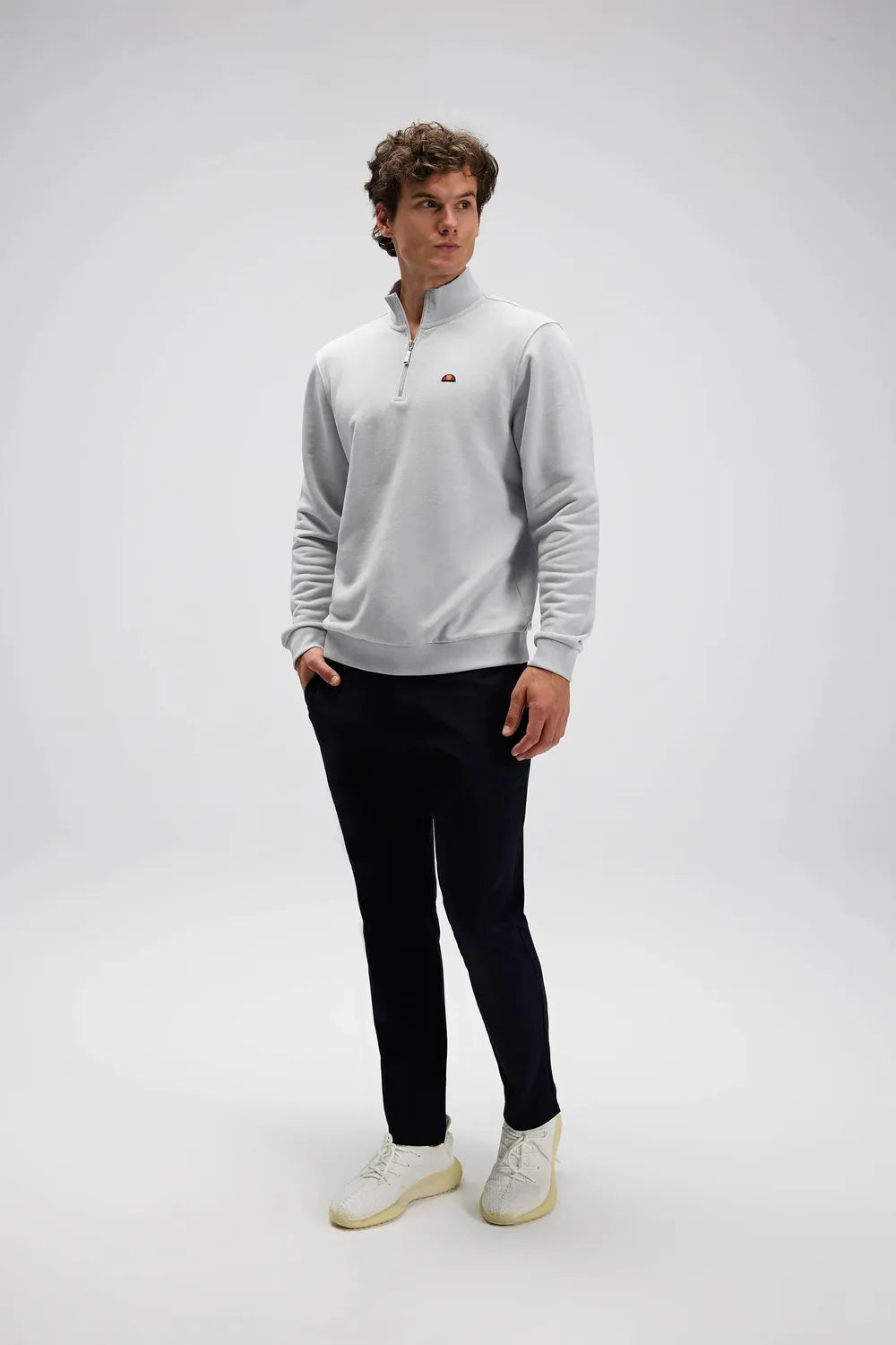 Ellesse Erkek Gri Yarım Fermuarlı Sweat EM580-GI