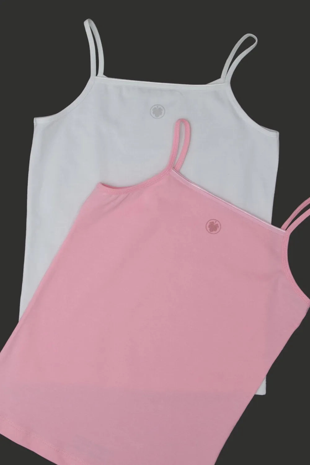 Blackspade Kız Çocuk 2'li Paket Pembe Beyaz Atlet 1296PB