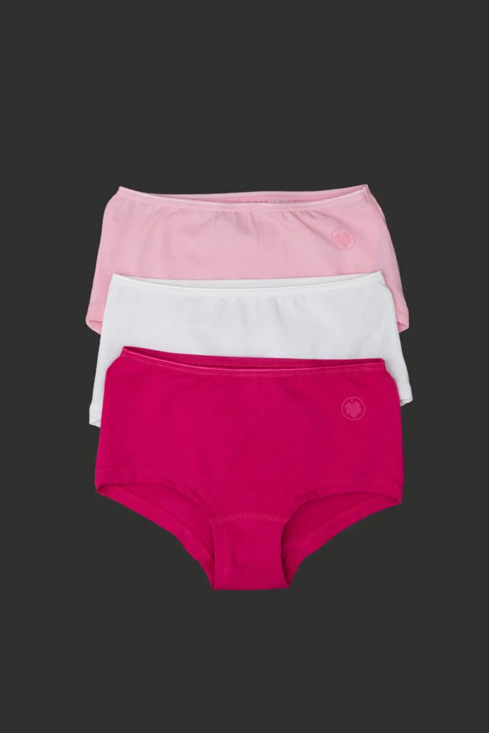 Blackspade Kız Çocuk 3'lü Paket Fuşya Pembe Beyaz Boxer 1295P