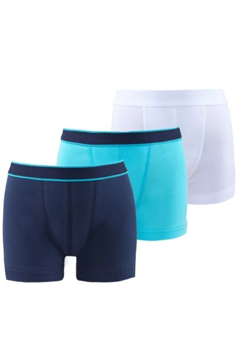 Blackspade Erkek Çocuk 3'lü Paket Lacivert Aqua Beyaz Boxer 9395LB