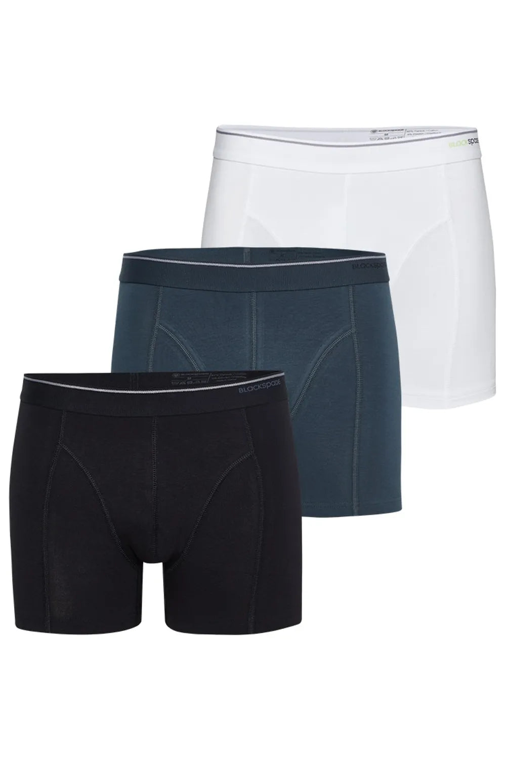 Blackspade Erkek 3'lü Tender Cotton Beyaz Siyah Antrasit Boxer 9673YBSA