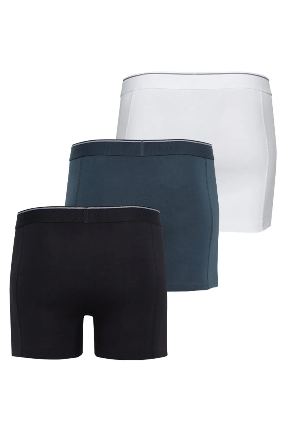 Blackspade Erkek 3'lü Tender Cotton Beyaz Siyah Antrasit Boxer 9673YBSA