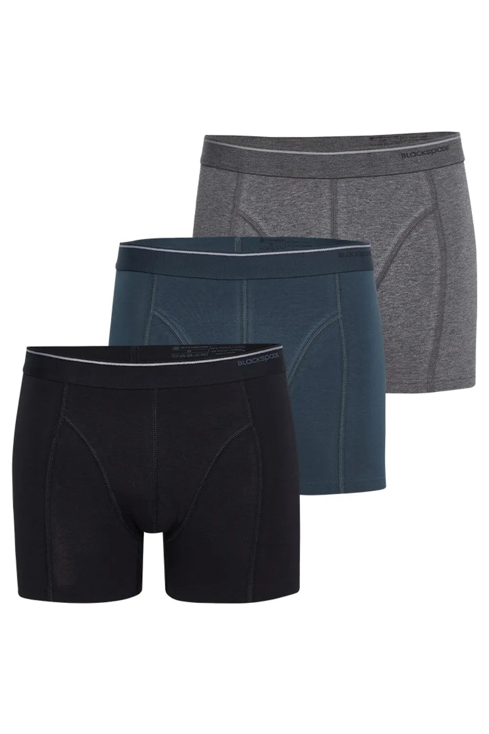 Blackspade Erkek 3'lü Tender Cotton Siyah Antra Melanj Antrasit Boxer 9673YS