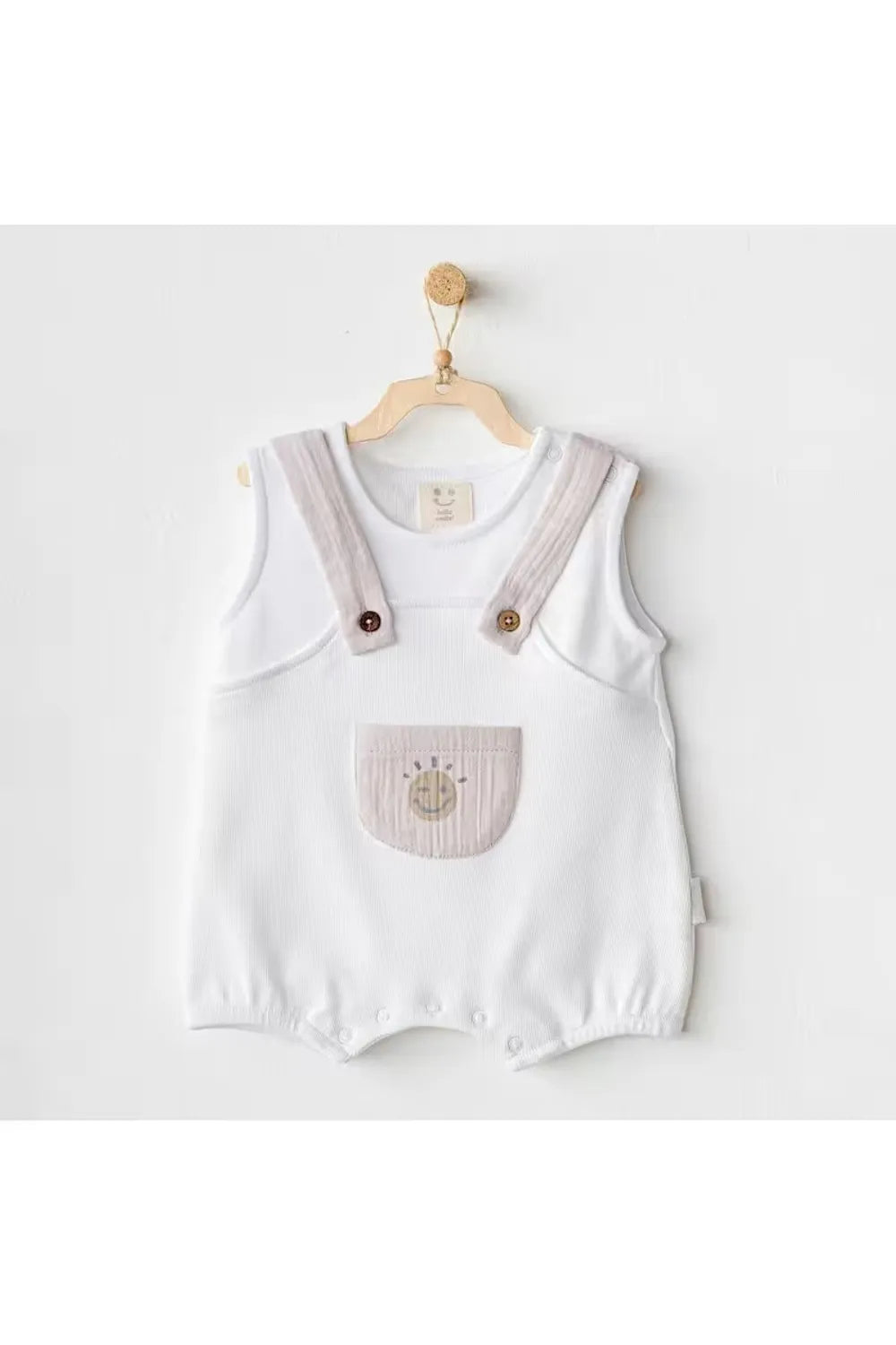 Andy Wawa Bebek Romper Basic Beyaz Tulum AC25901