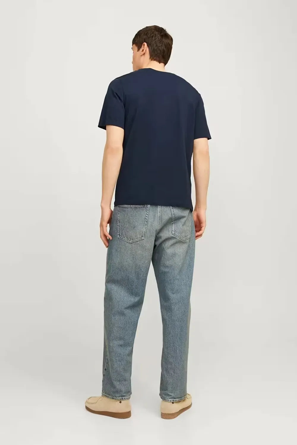 JACK JONES Erkek Lacivert Logo Tişört 12233999