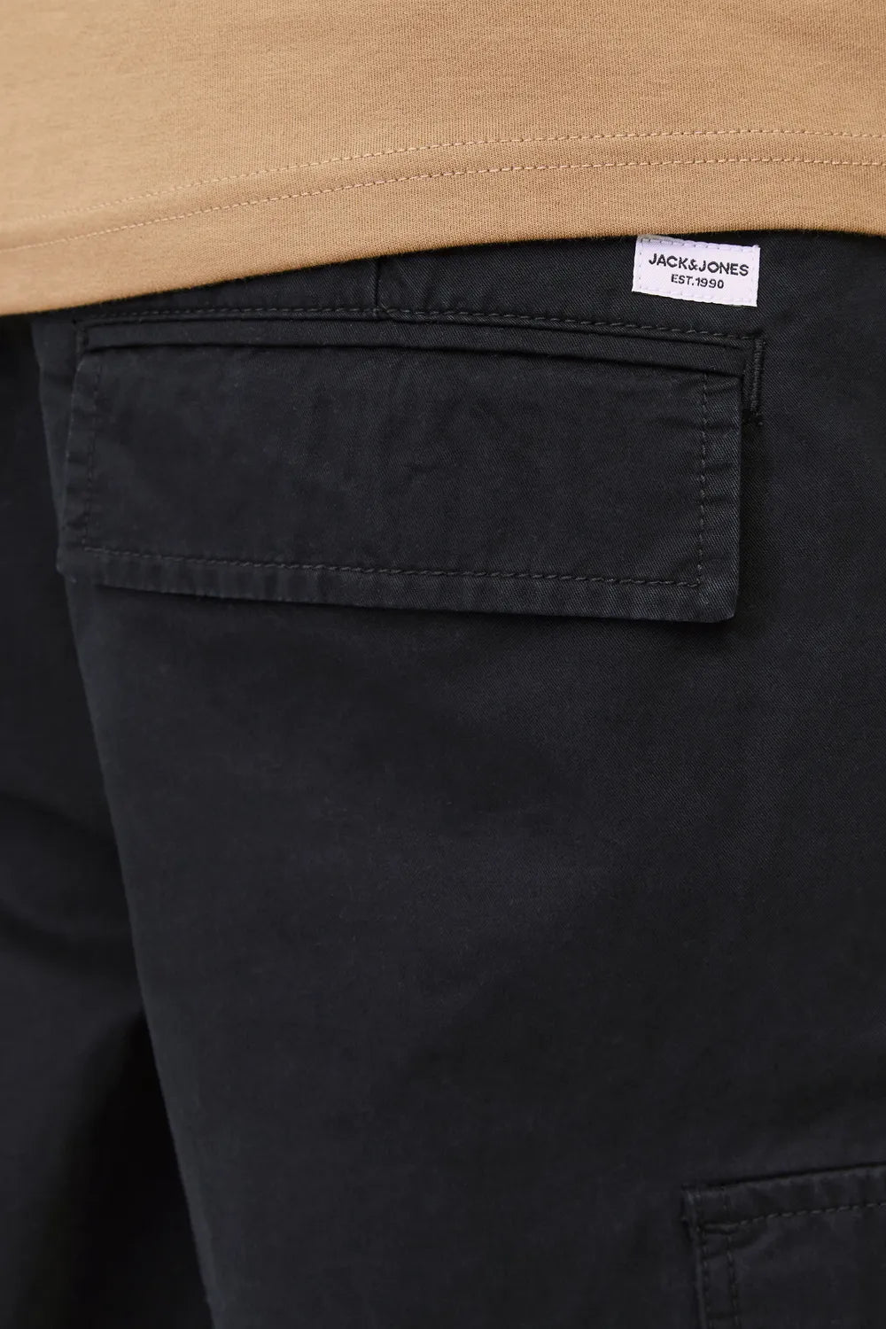 Jack Jones Erkek Büyük Beden Kargo Siyah Cepli Şort 12257678