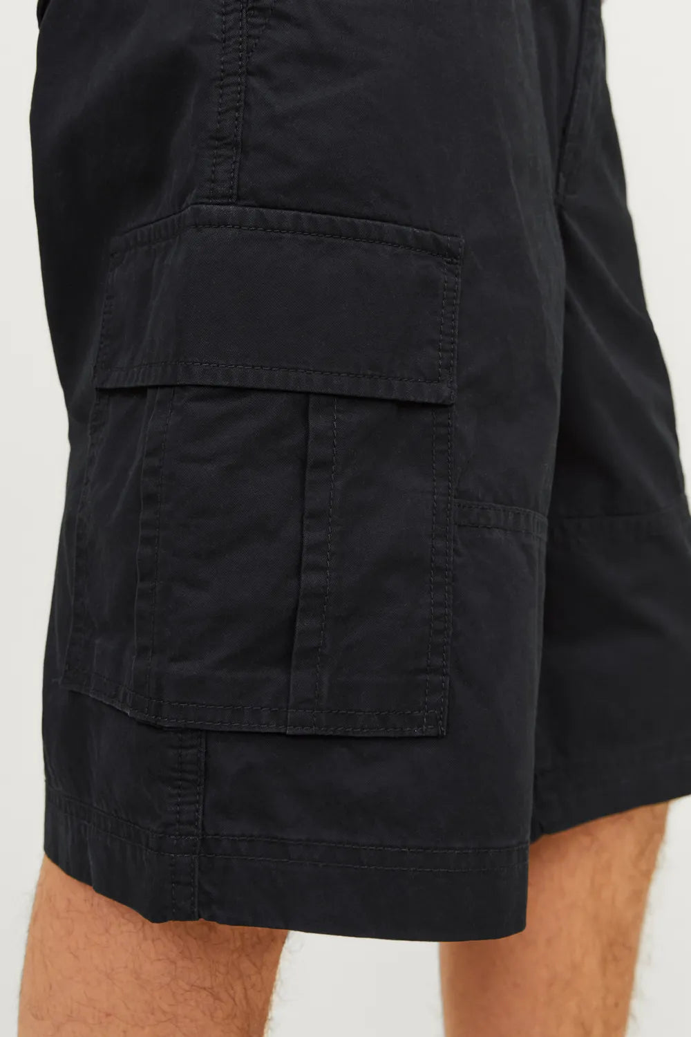 Jack Jones Erkek Büyük Beden Kargo Siyah Cepli Şort 12257678
